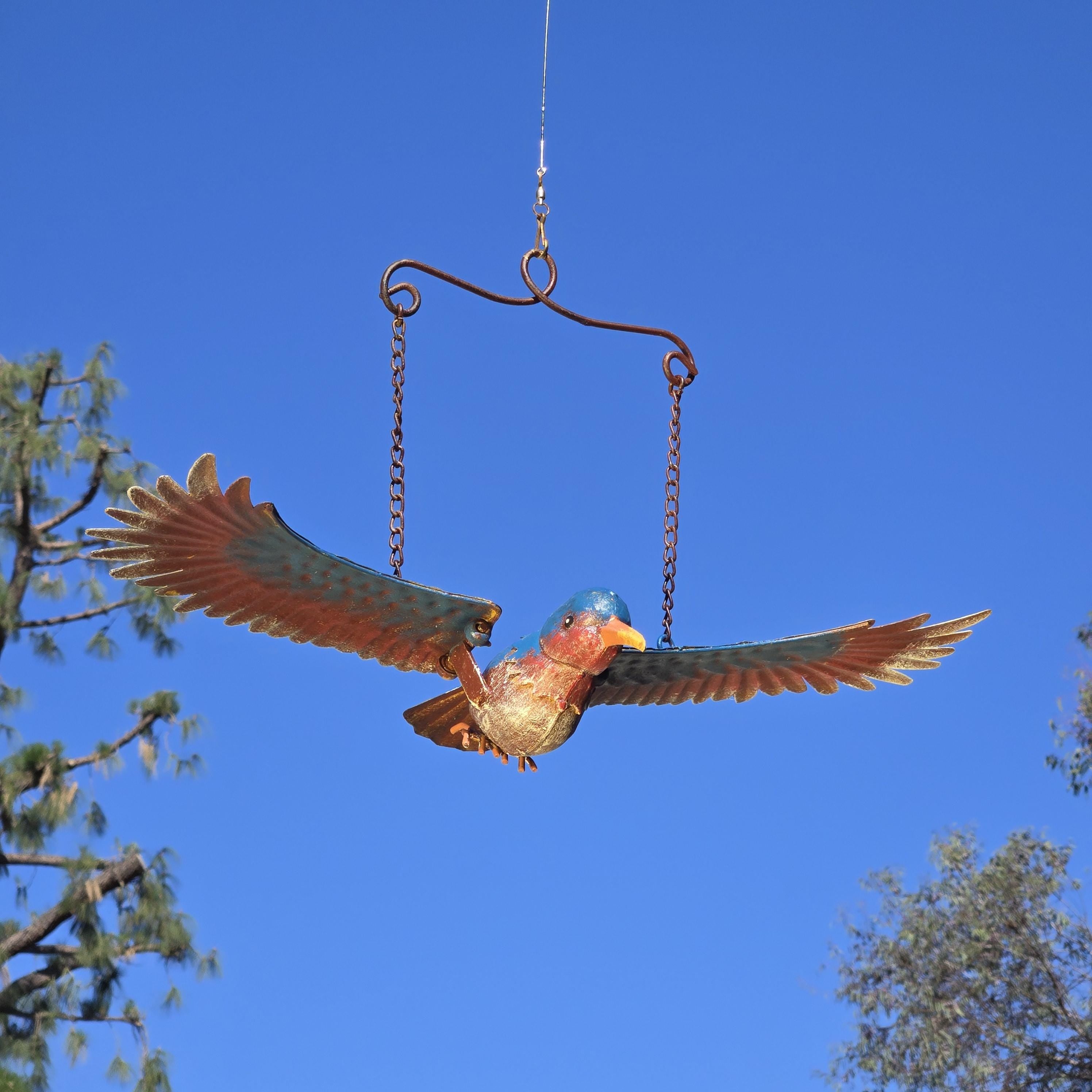 Metal Hummingbird Bird Balancer – Kinetic Garden Gift Yard Art
