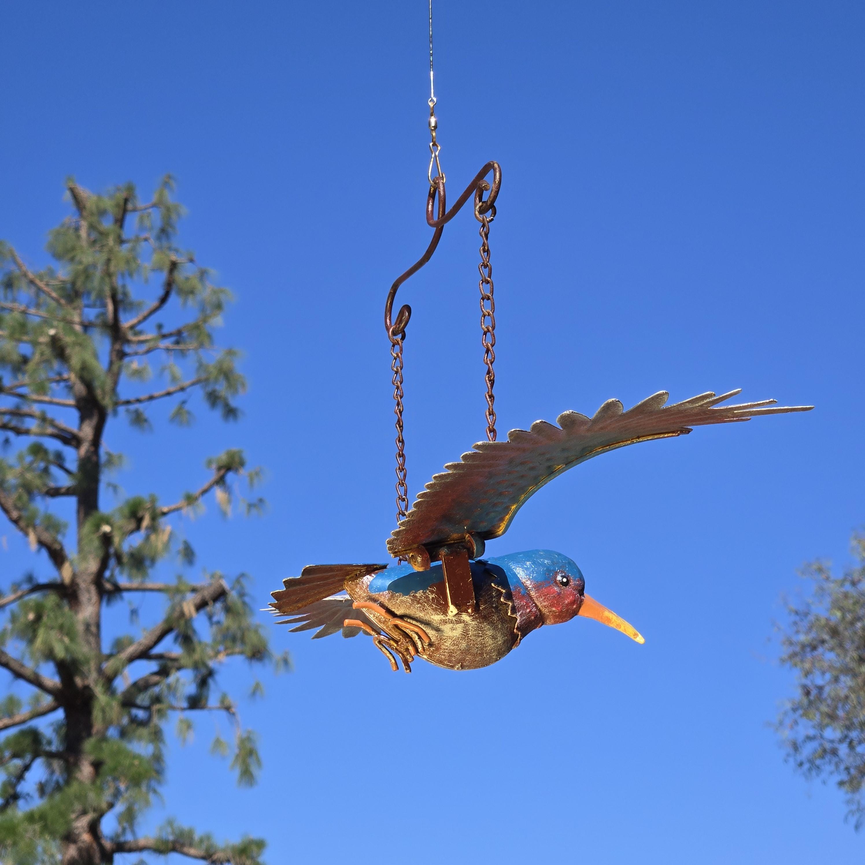 Metal Hummingbird Bird Balancer – Kinetic Garden Gift Yard Art