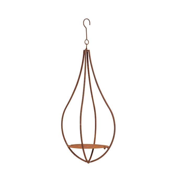 Rusty Metal Hanging Planter Holder – KD Outdoor Plant Hanger for Garden Patio Decor