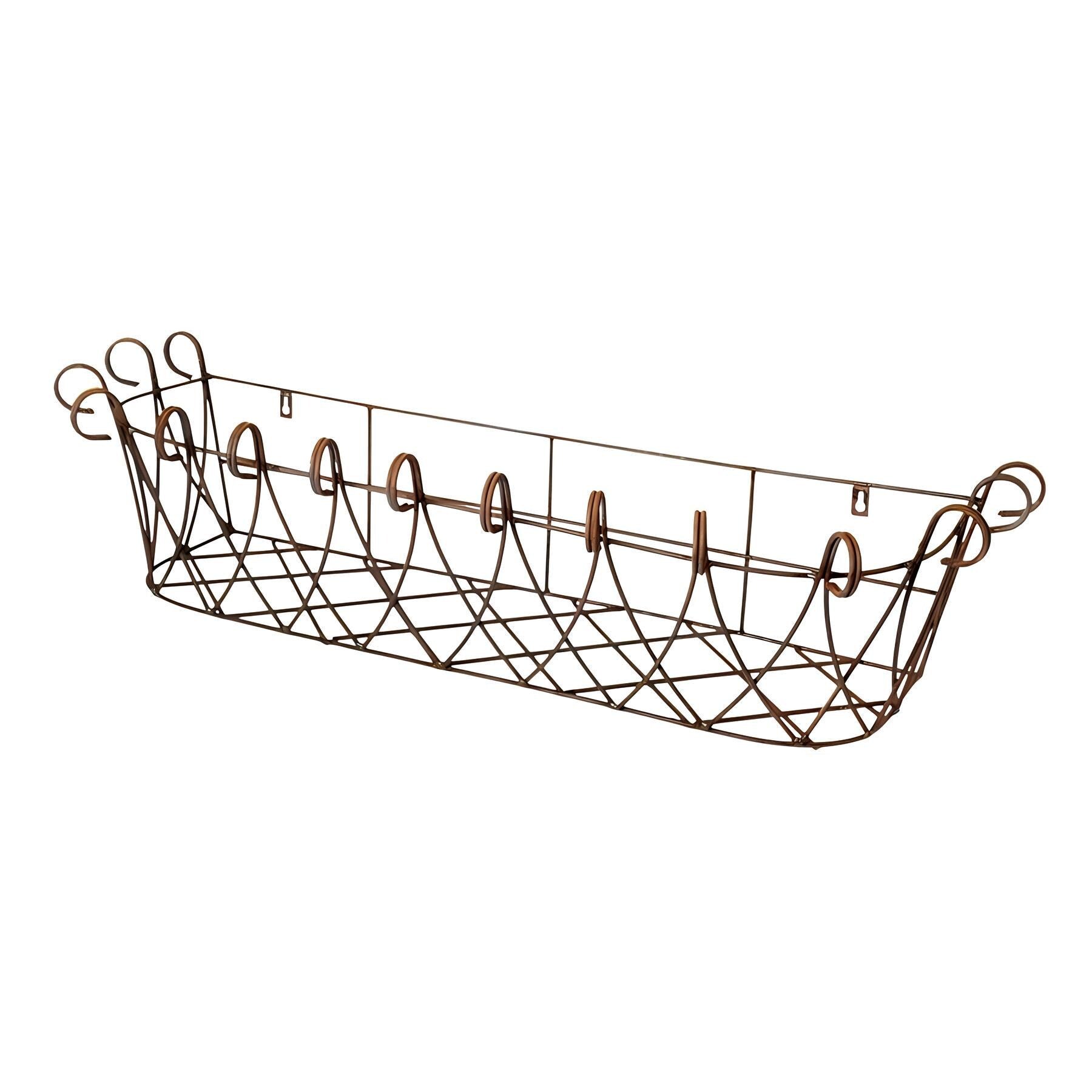 Rustic Metal Hanging Window Box Planter