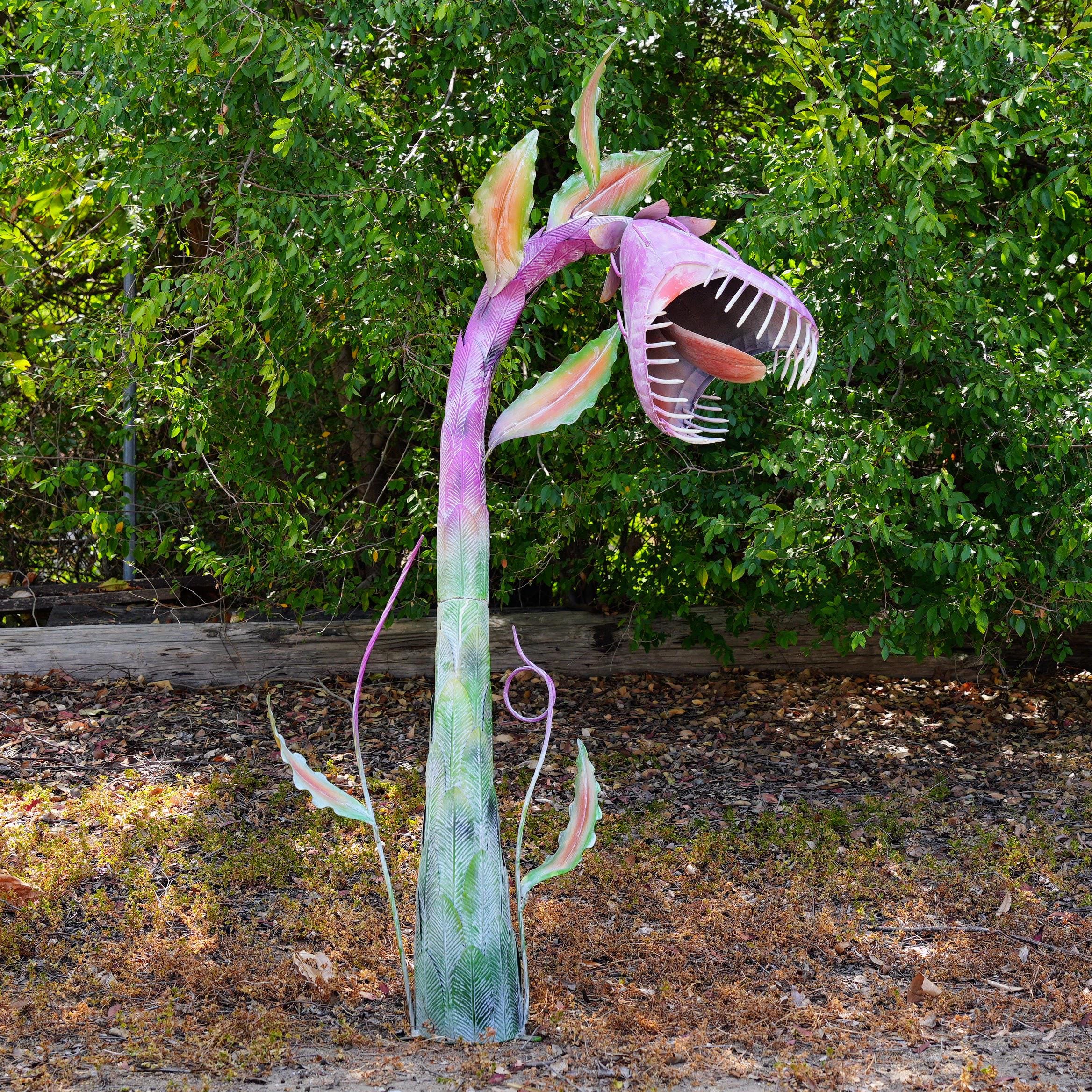 Large Metal Venus Flytrap Garden Sculpture
