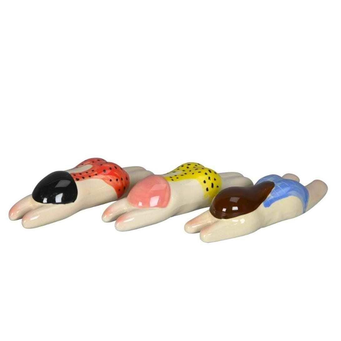 Floating Ceramic Garden Figures – Mini Bath Decor for Bird Bath, Fountain, Outdoor Water Feature
