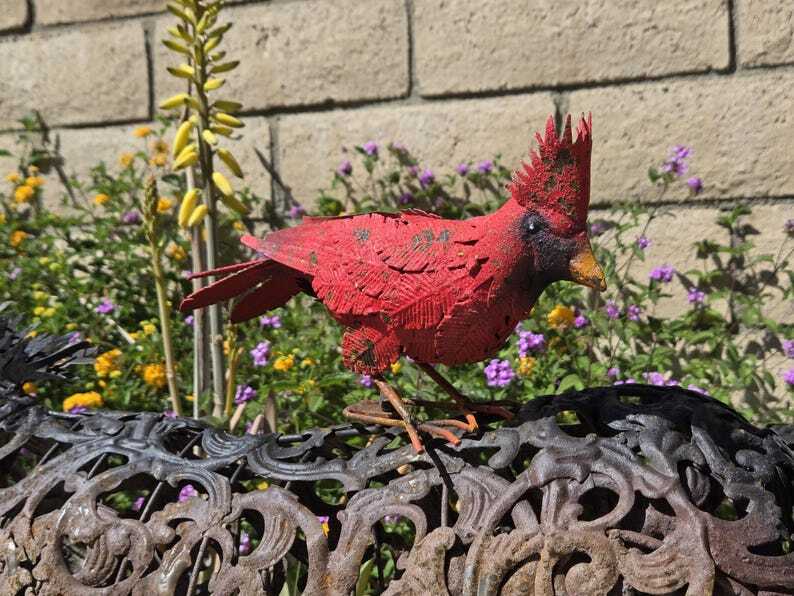 Cute Metal Donkey Statue Filigree Style Large Art Sculpture Rustic Lawn Animal