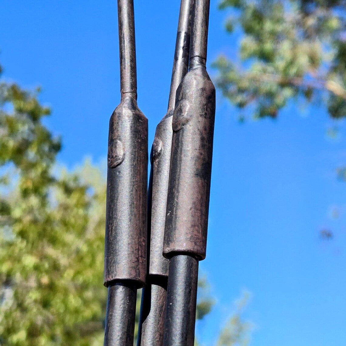 Rustic 12ft Garden Stake with Three Swaying Cardinal Birds - Large Outdoor Yard