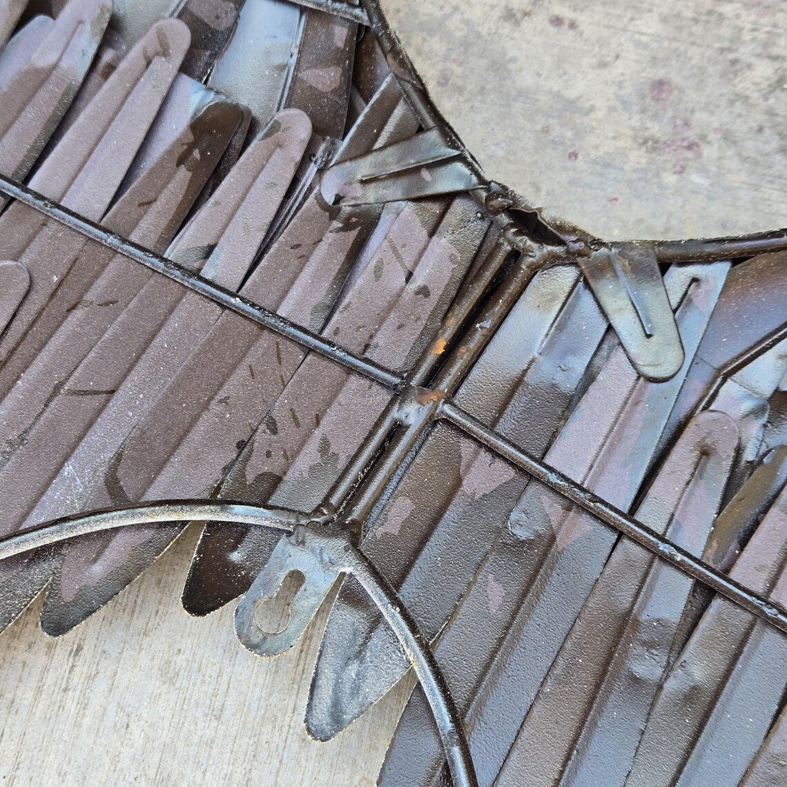 Rustic Angel Wings Metal Wall Decor Patina Finish Garden or Porch Accent