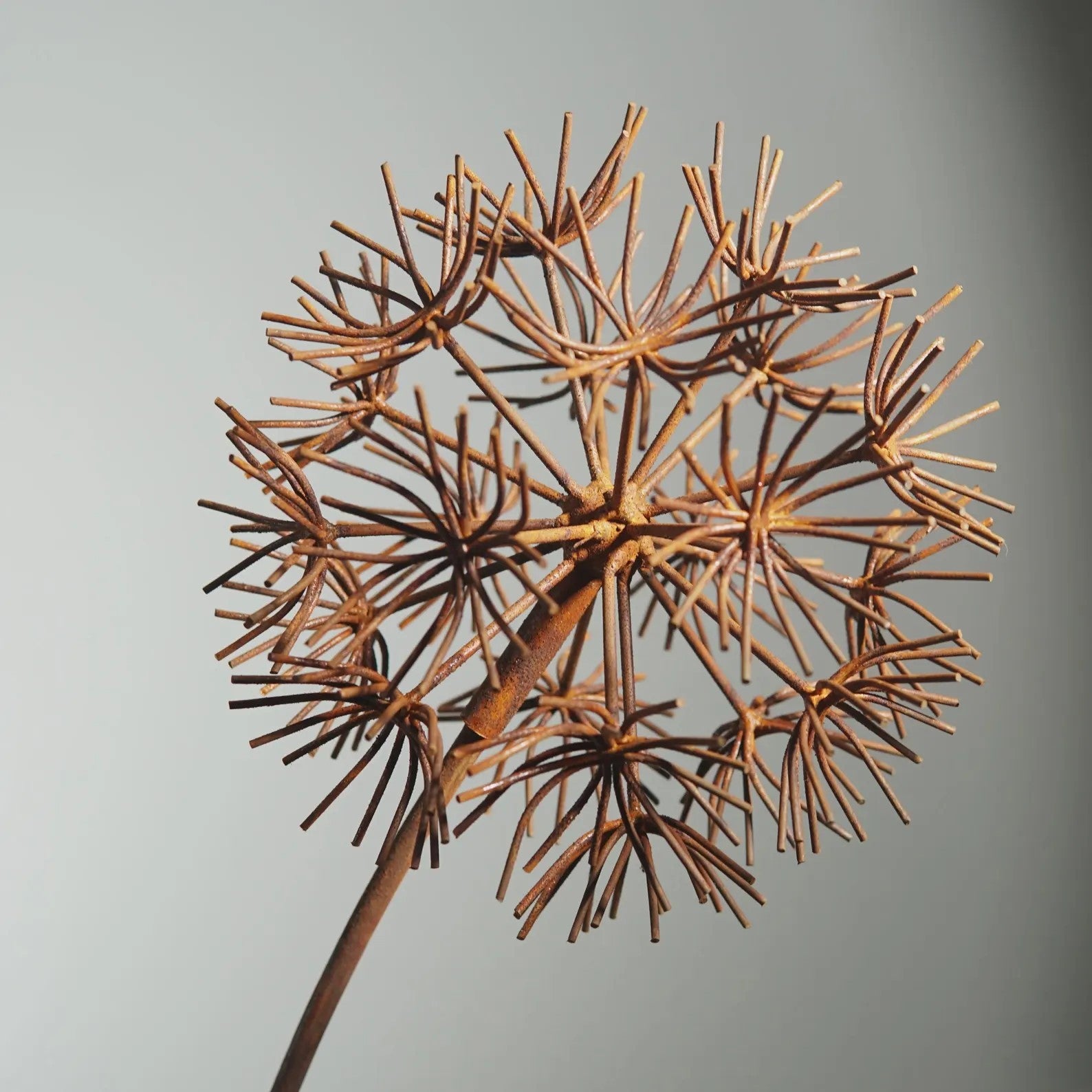 Rusty metal flower stake, garden gift - Set of 6 flowers