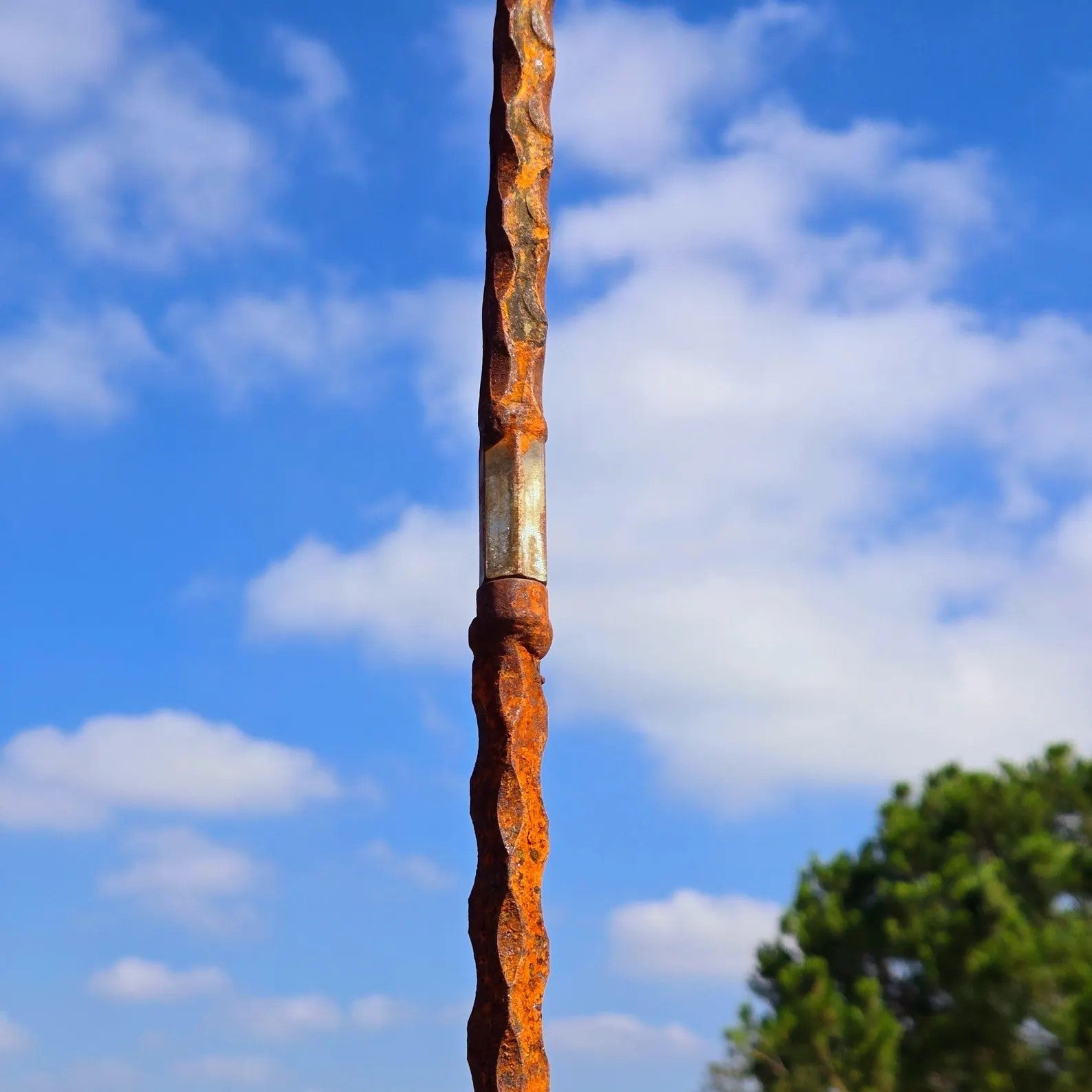 Rustic Garden Wind Spinner with Weather Vane, Heavy-Duty Mild Steel Outdoor