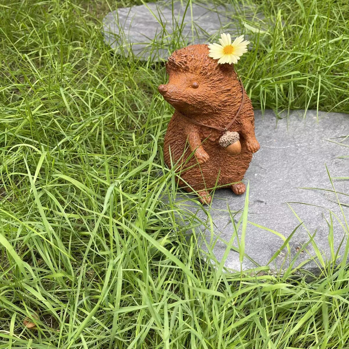 Vintage Cast Iron Hans Hedgehog Sculpture - Rustic Garden Figure Outdoor Grimm