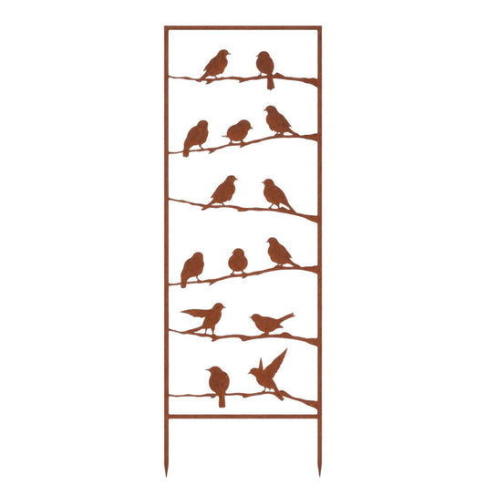 Flying Birds Metal Garden Stake – Rustic Bird Sculpture, Outdoor Yard Decor
