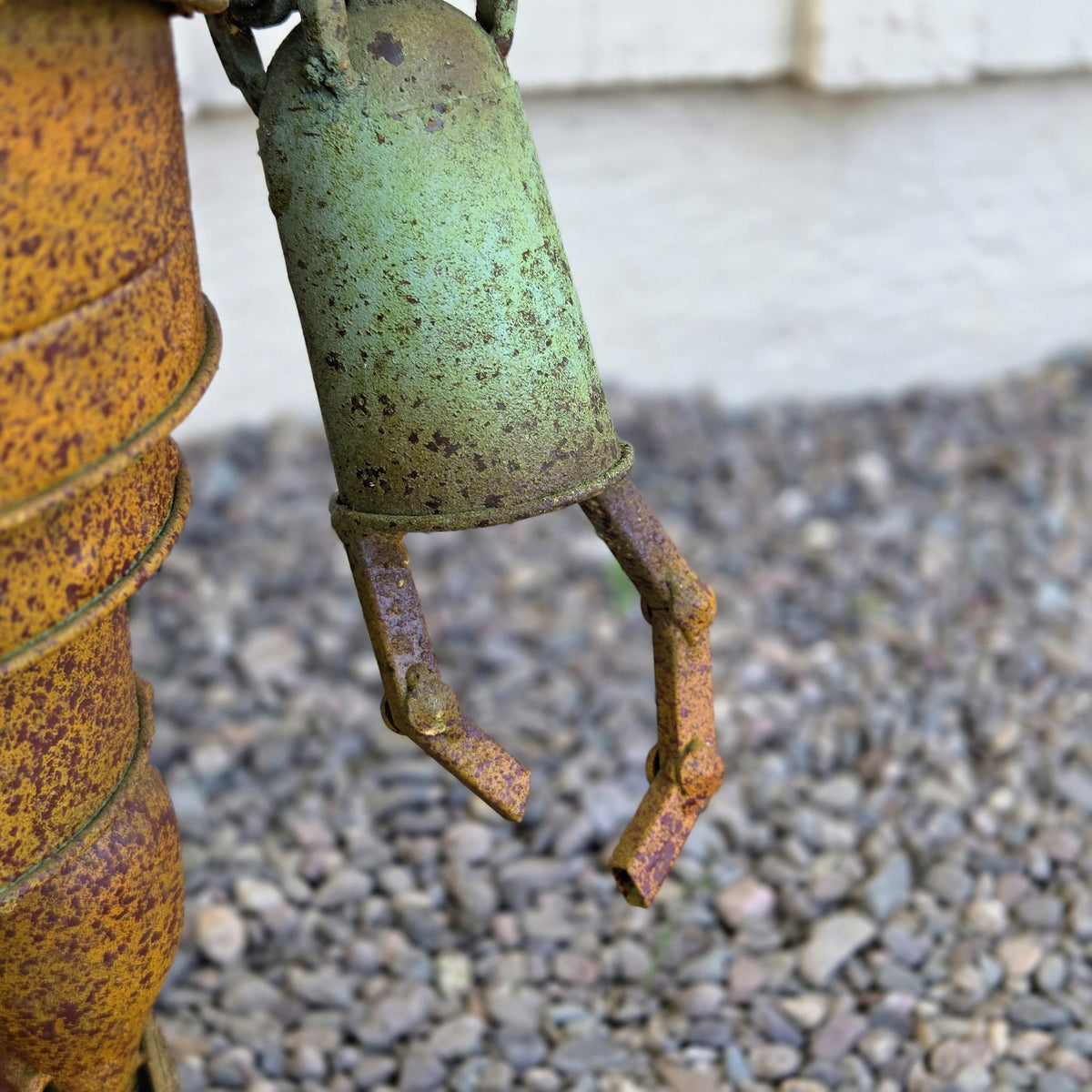 Whimsical Metal Robot Sculptures, Rustic Garden & Patio Decor, Unique Gift for Robot Lovers