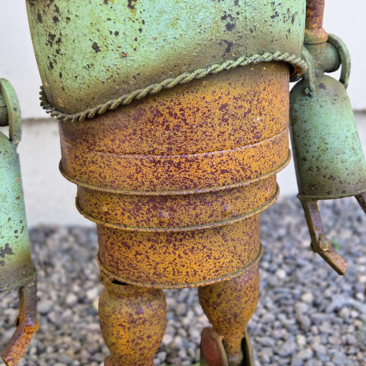 Whimsical Metal Robot Sculptures, Rustic Garden & Patio Decor, Unique Gift for Robot Lovers