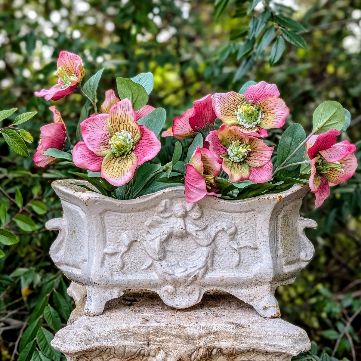 Vintage Cast Iron Rectangular Planter