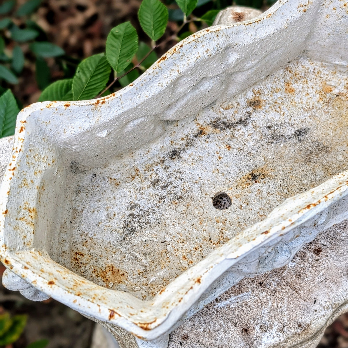 Vintage Cast Iron Rectangular Planter