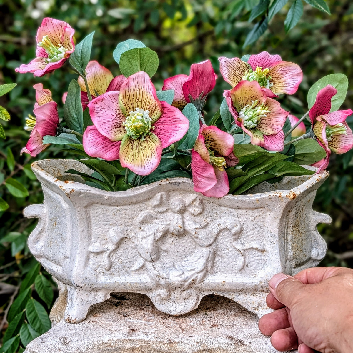 Vintage Cast Iron Rectangular Planter