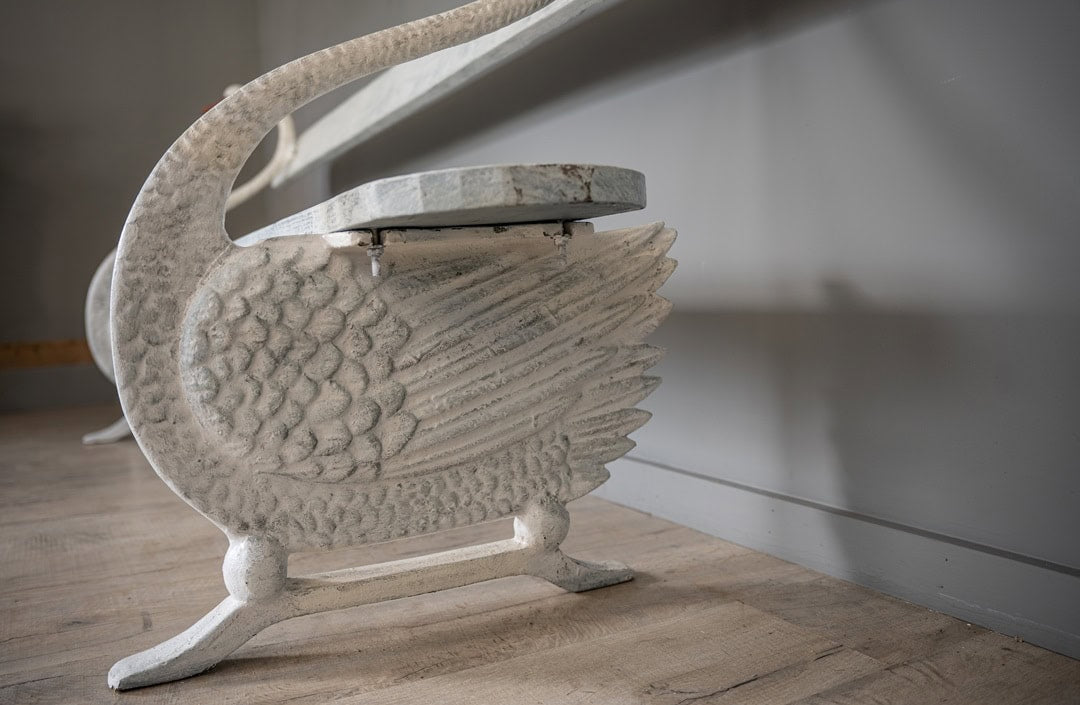 Pre-order Vintage French Garden Swan Bench