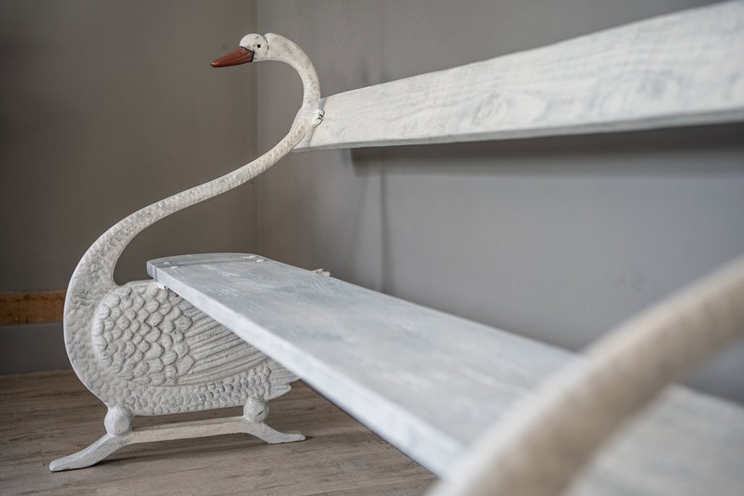 Pre-order Vintage French Garden Swan Bench