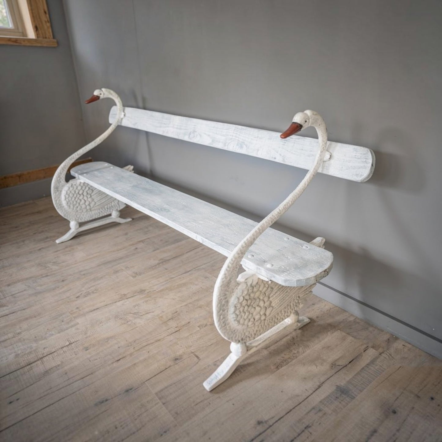 Pre-order Vintage French Garden Swan Bench