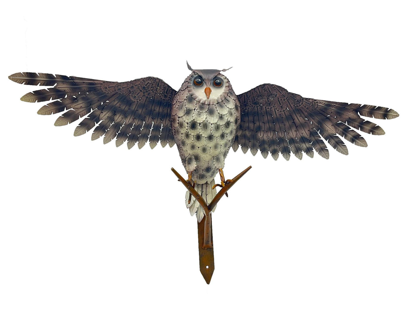 Handcrafted Metal Owl Garden Sculpture