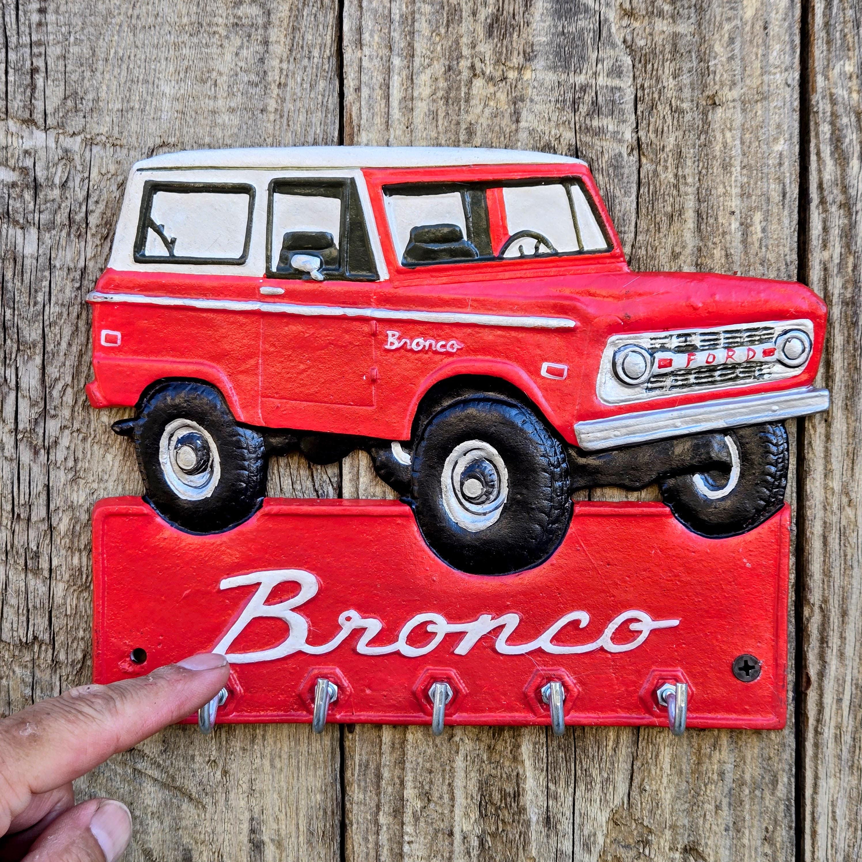 Vintage 1966 Ford Bronco 4x4 Cast Iron Door Hook Bell - Garden Outdoor bell