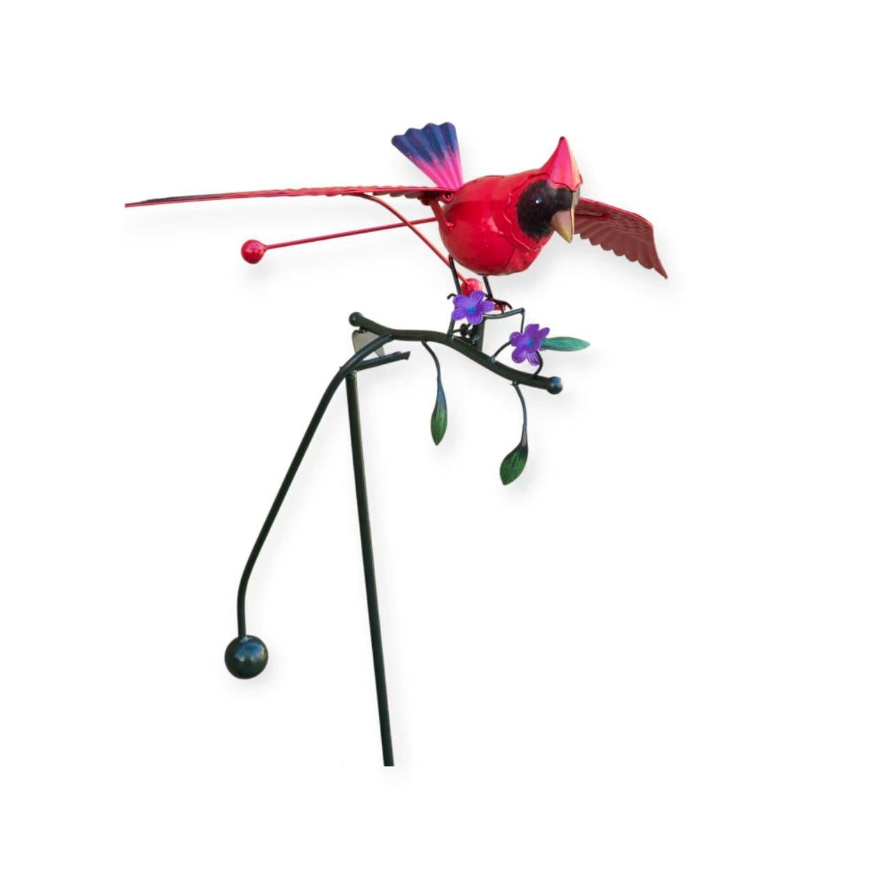 Metal Flying Cardinal Rocker: Balancing Garden Ornament Decoration Christmas decorations