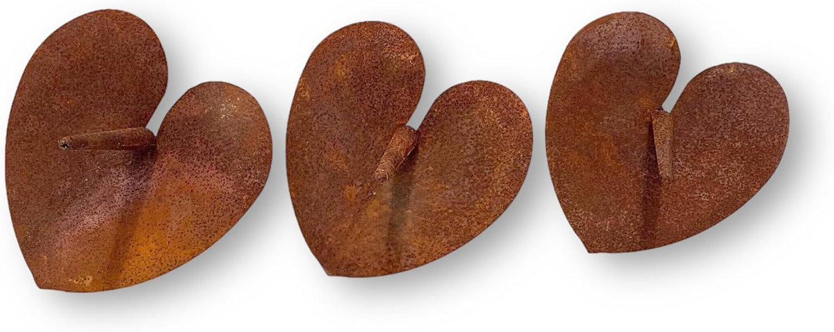 Rusty Metal Anthurium Garden Stake - Weatherproof Flamingo Flower Sculpture