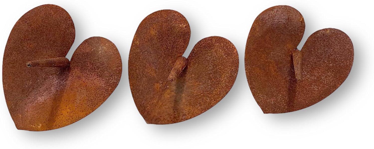 Rusty Metal Anthurium Garden Stake - Weatherproof Flamingo Flower Sculpture