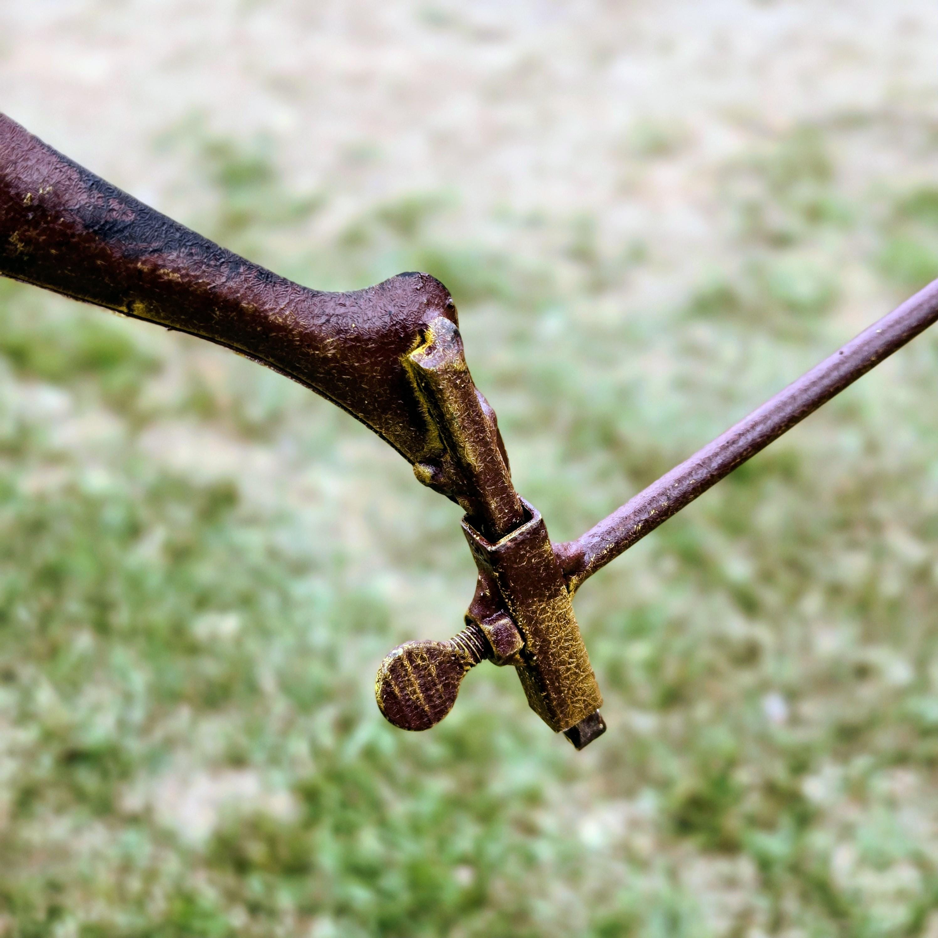 Rustic Metal Girl Balance Garden Stake – Vintage Wind Balancer Yard Art Umbralla