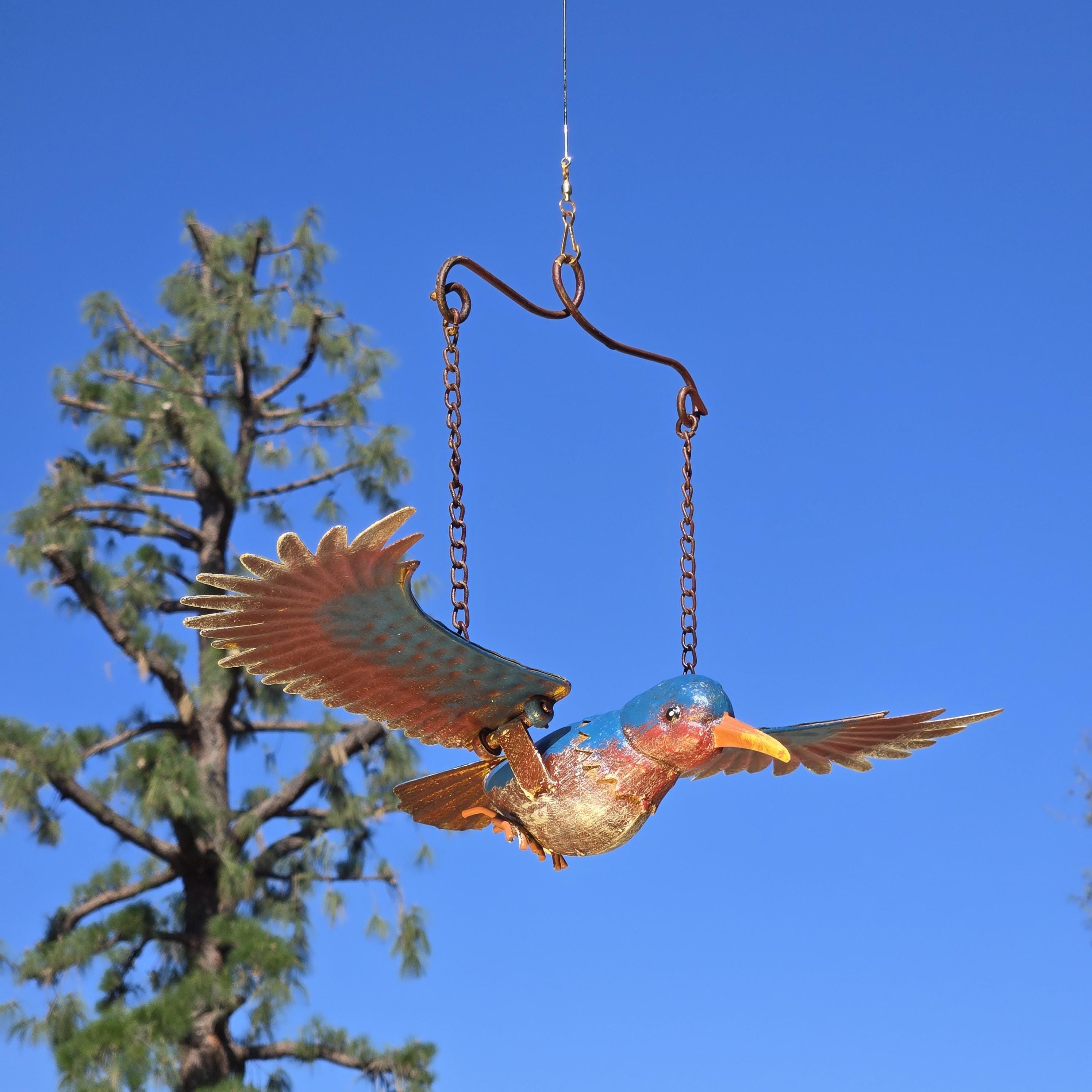Metal Hummingbird Bird Balancer – Kinetic Garden Gift Yard Art