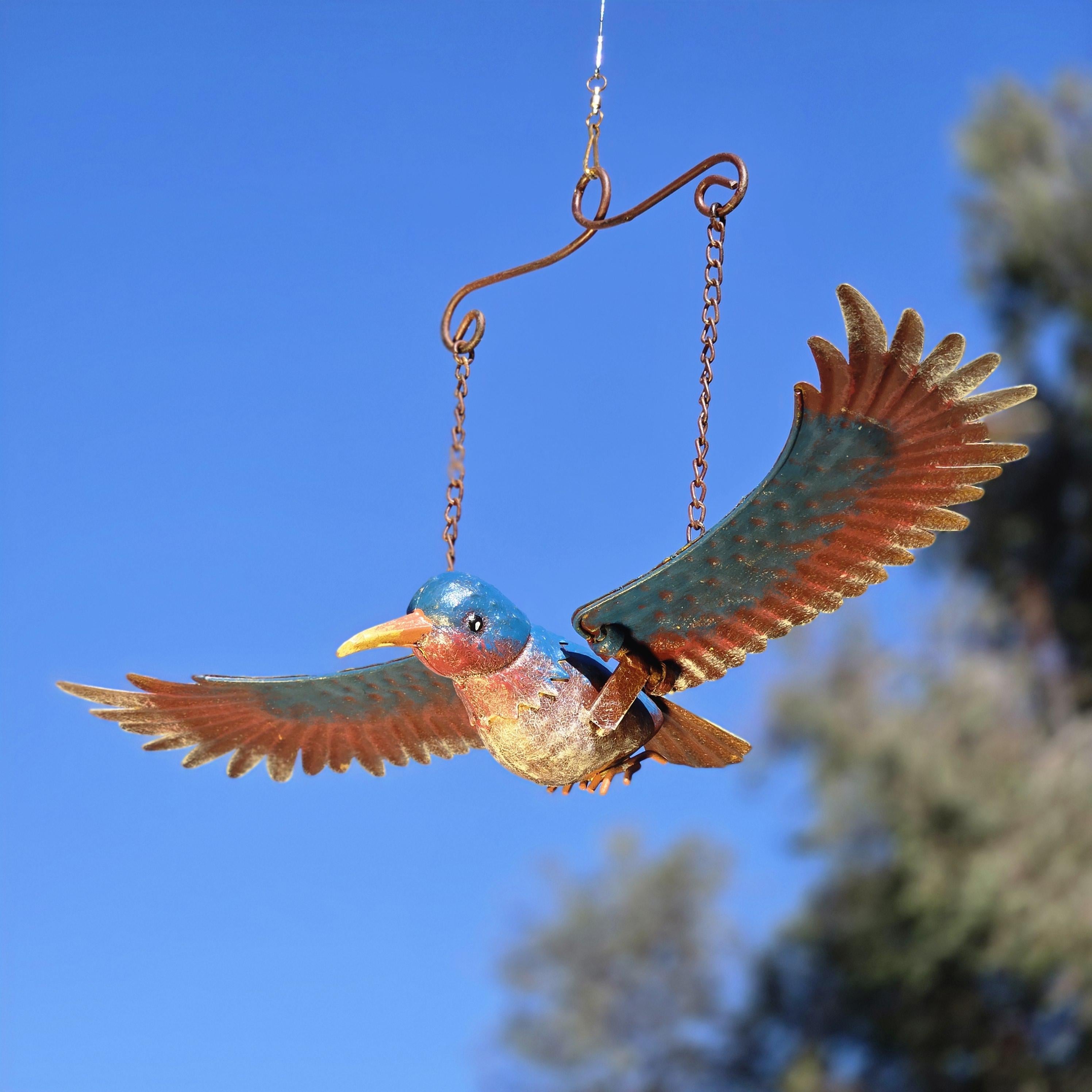 Metal Hummingbird Bird Balancer – Kinetic Garden Gift Yard Art