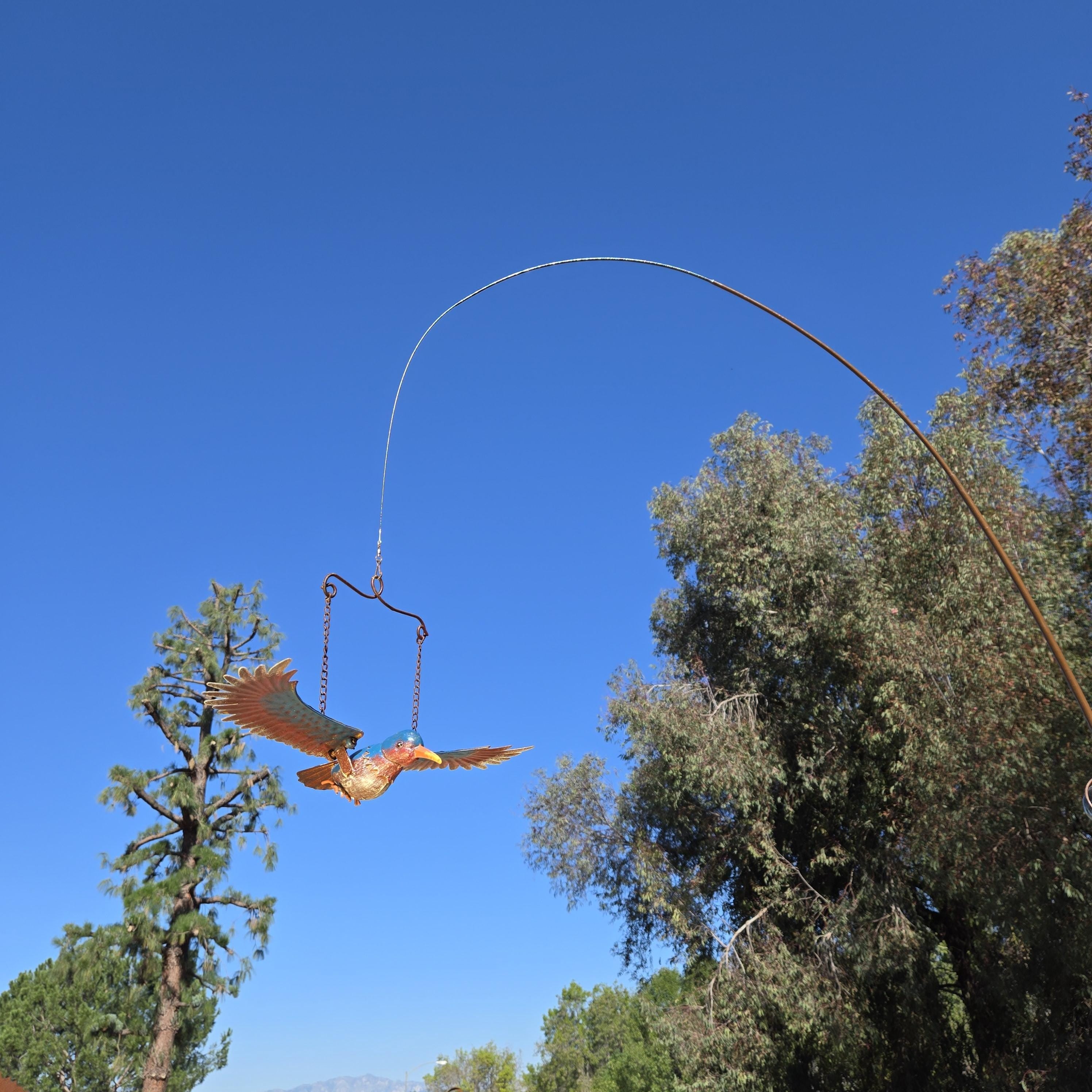 Metal Hummingbird Bird Balancer – Kinetic Garden Gift Yard Art