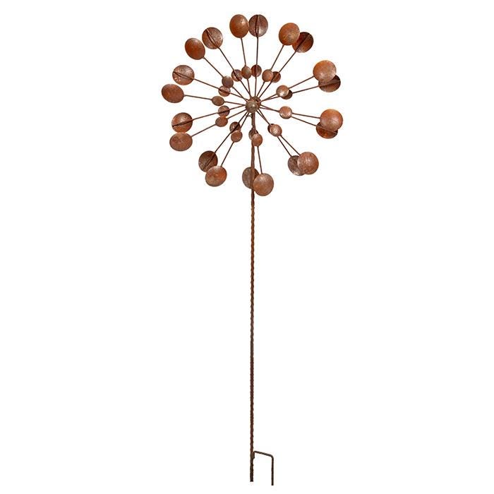 Rusty Carnival Wind Spinner — Metal Garden Ornament