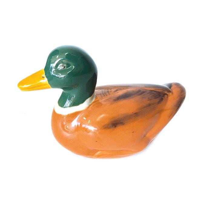 Ceramic Floating Duck Ornament – Garden Pond, Bird Bath, Fountain Decor