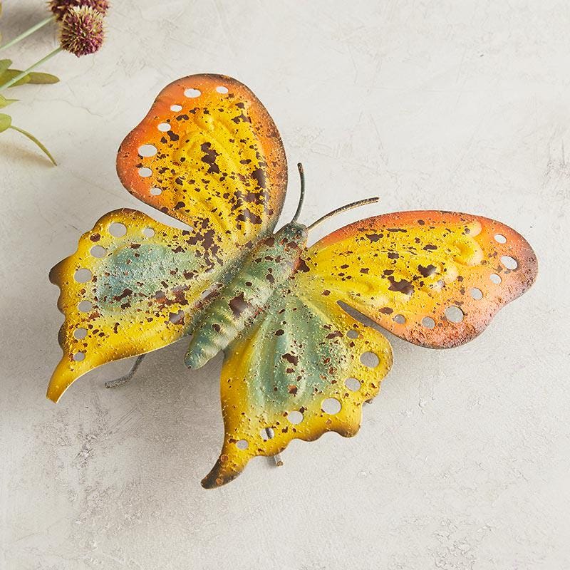 Rustic Metal Butterfly for Wall Hanging or Tabletop, Set of 2