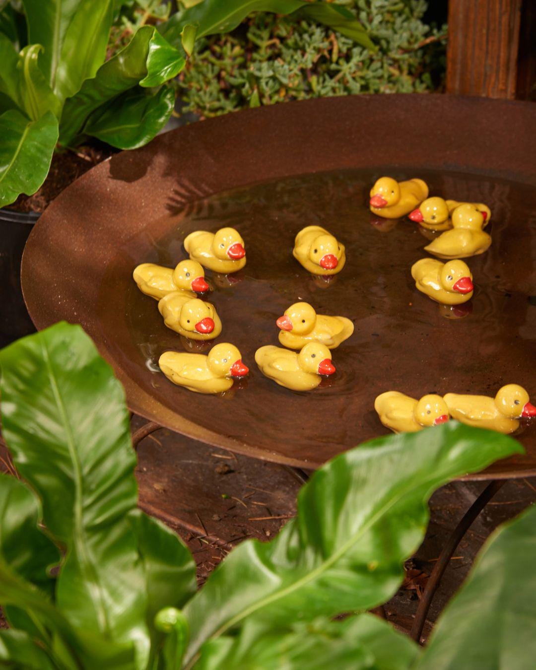 Ceramic Duck Ornament – Bird Bath Decor | Fountain Decor