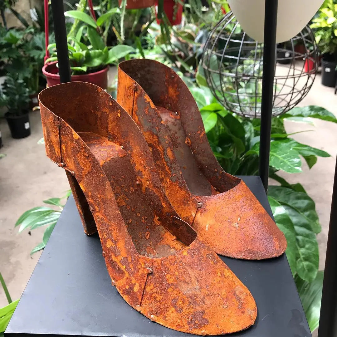 Metal High Heel Planter
