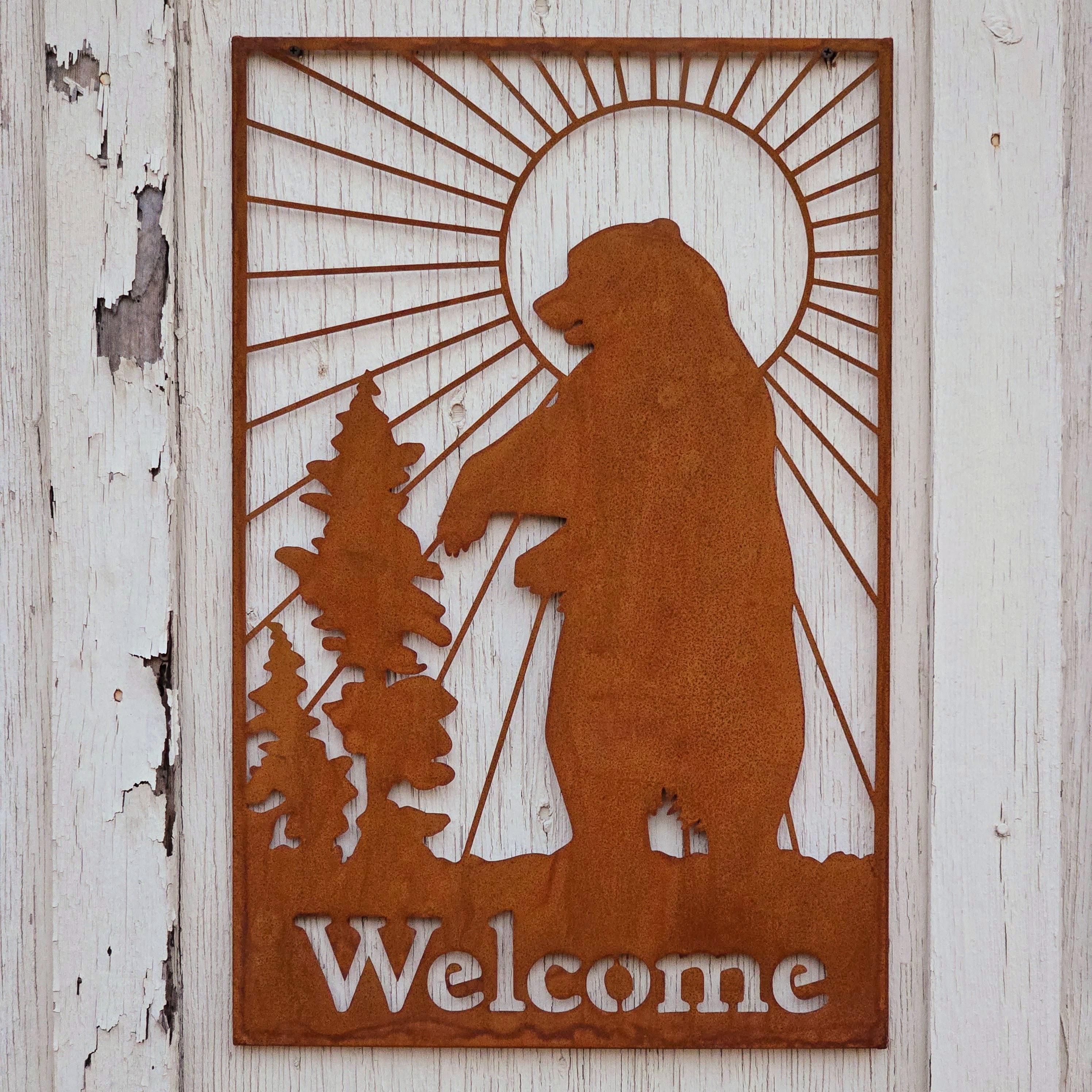 Metal Wildlife Wall Decor – Elk, Bear, Horse, Rooster Farmhouse Art