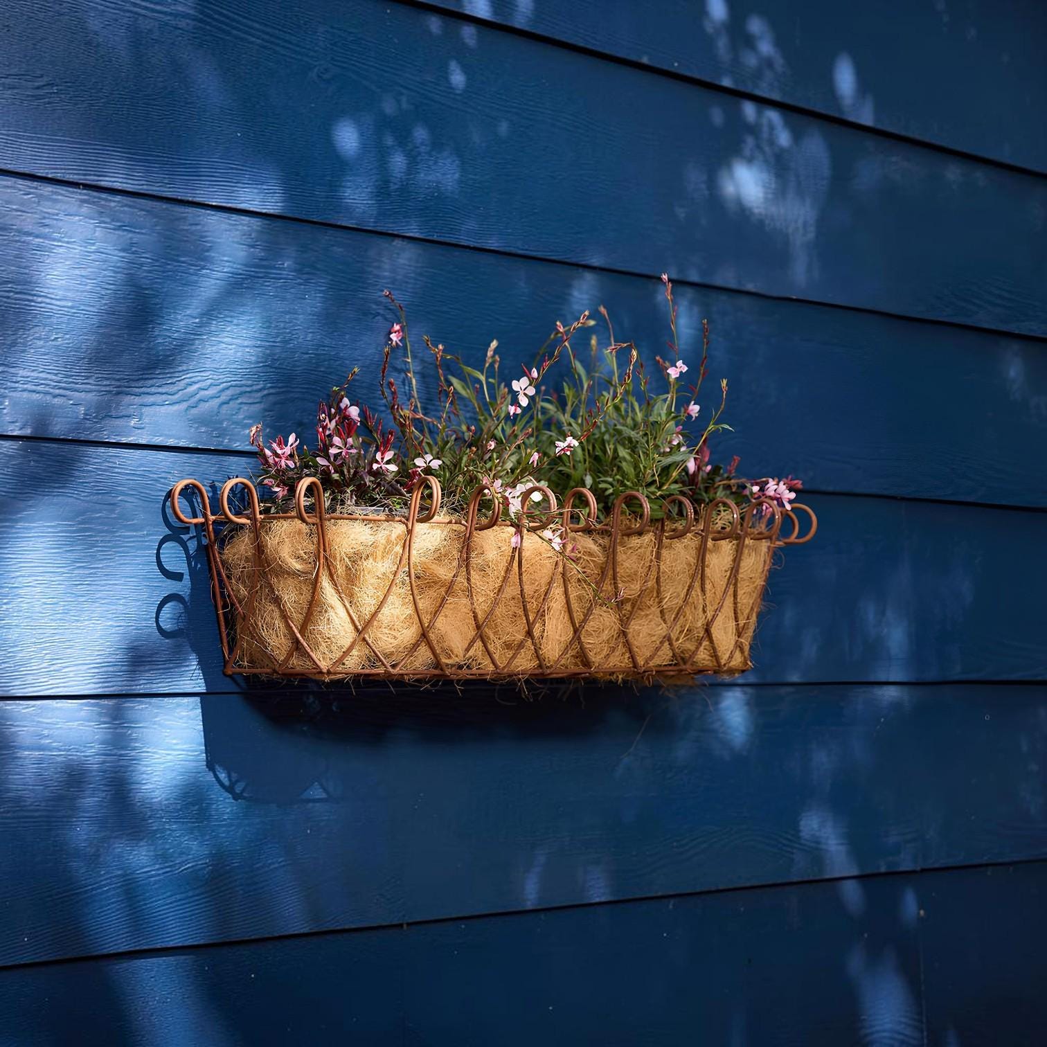 Rustic Metal Hanging Window Box Planter