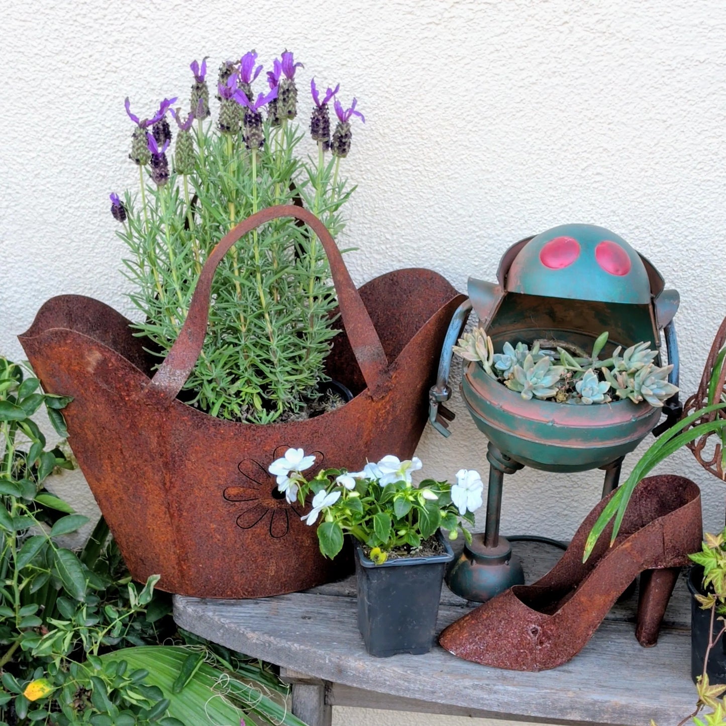Metal High Heel Planter