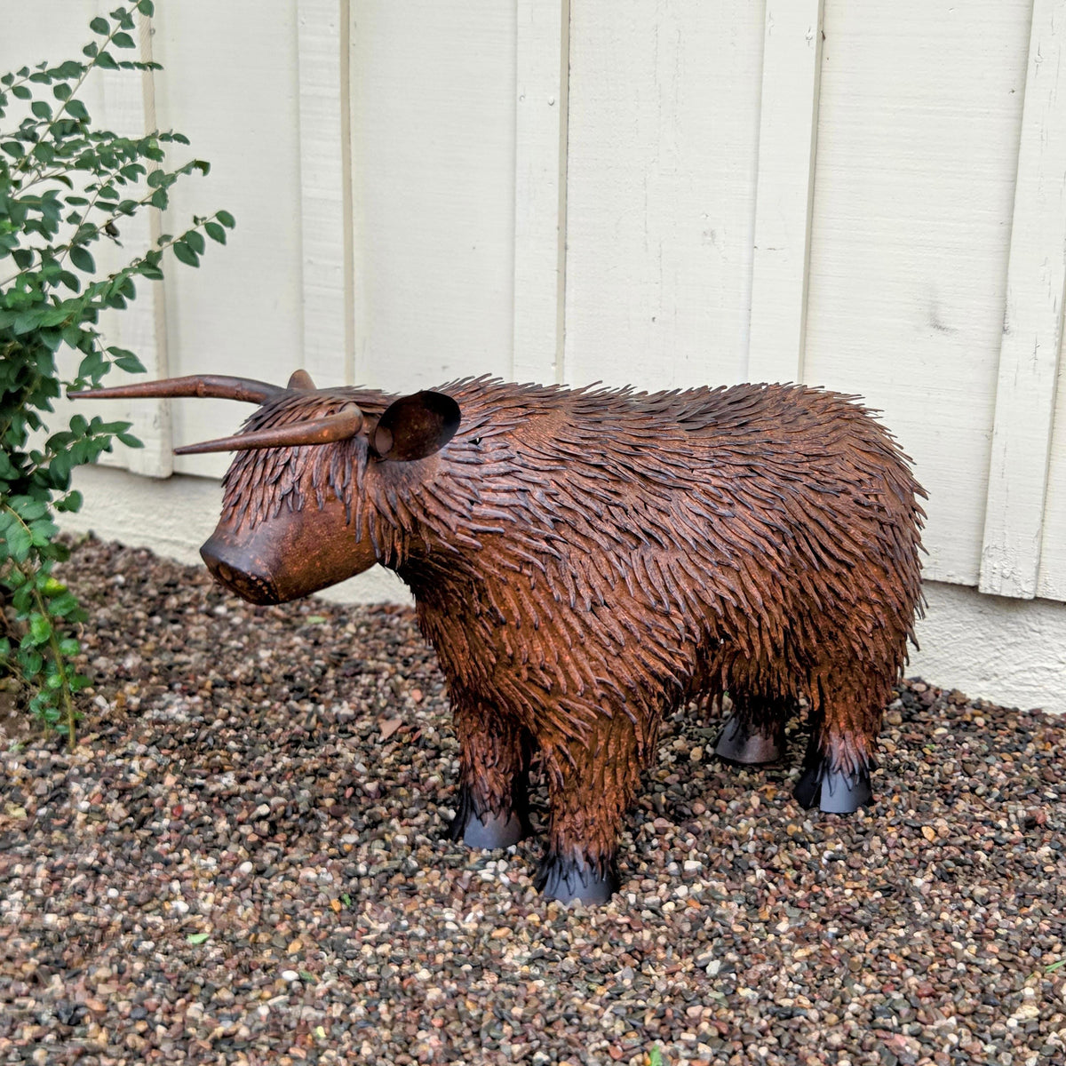 Medium Metal Garden Highland Cow