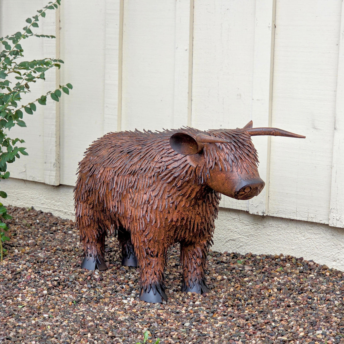 Medium Metal Garden Highland Cow