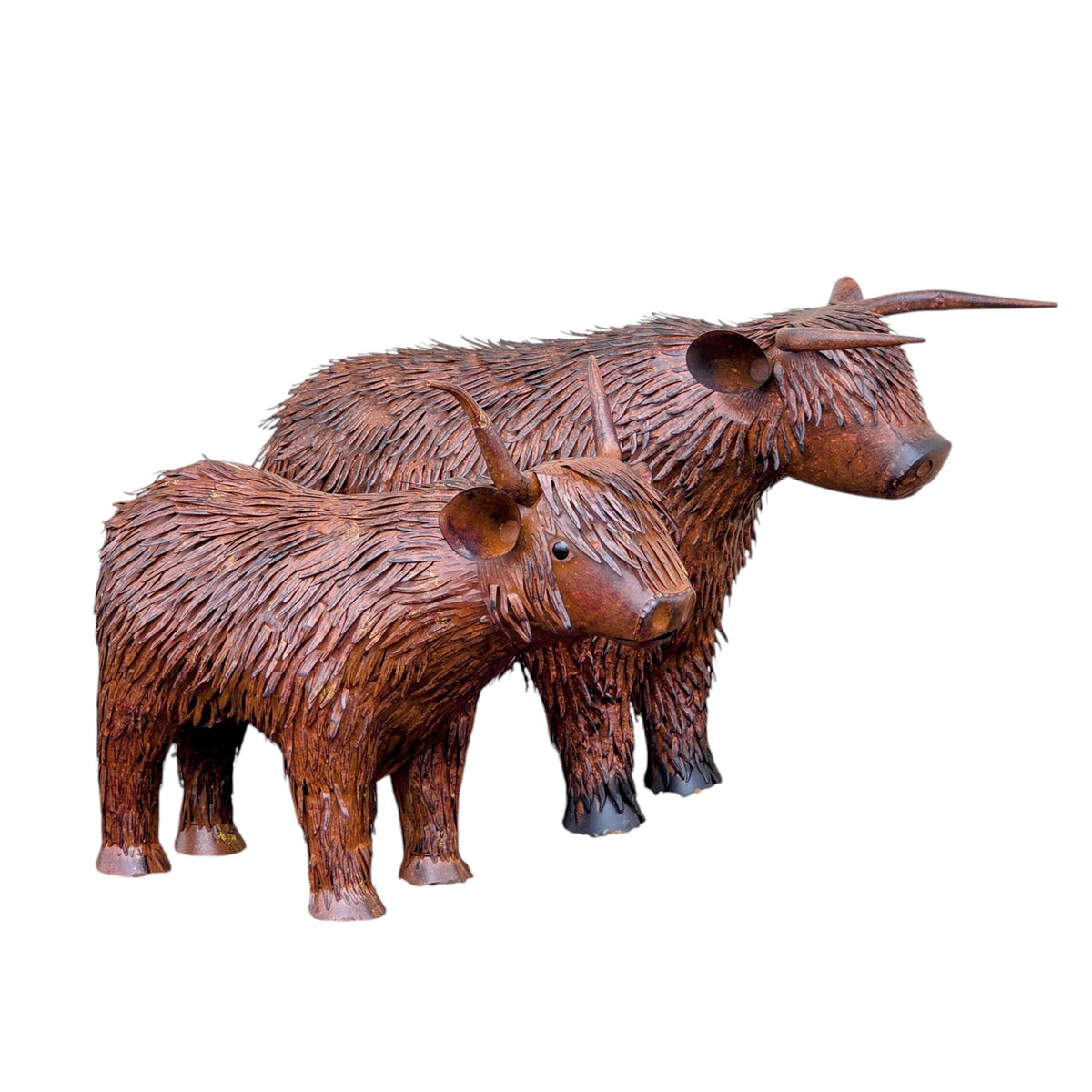 Medium Metal Garden Highland Cow