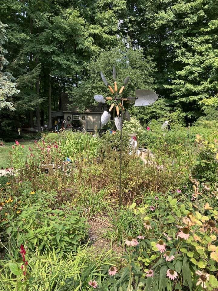 Rustic Dragonfly Shovel Wind Spinner, Metal Garden Windmill, Gardener Gift, Outdoor Yard Decor