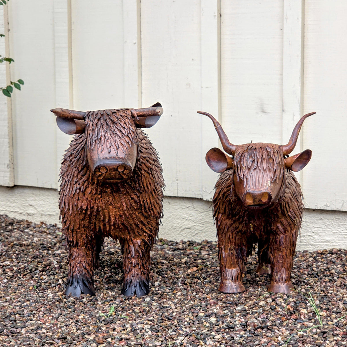 Medium Metal Garden Highland Cow