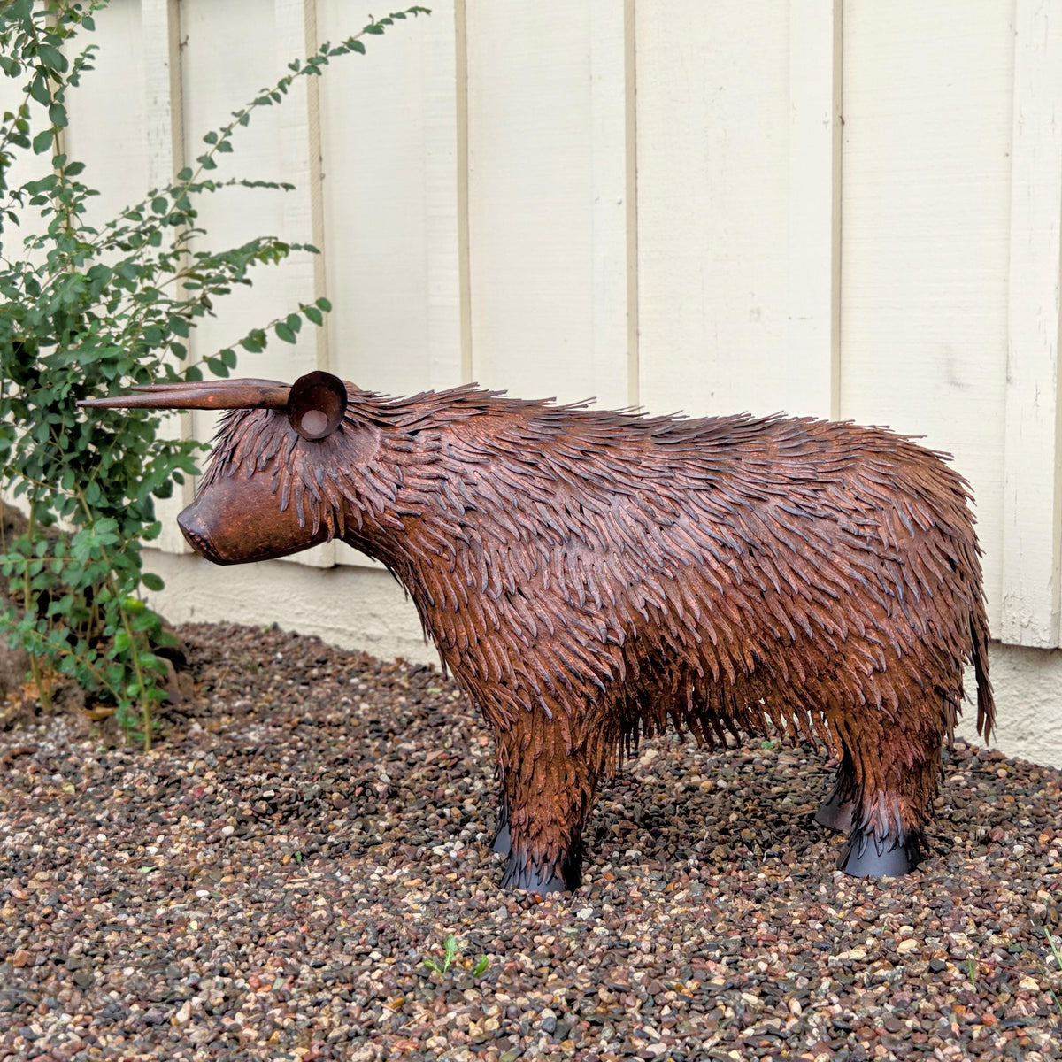 Medium Metal Garden Highland Cow