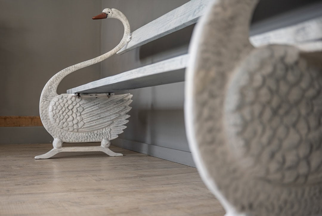 Pre-order Vintage French Garden Swan Bench