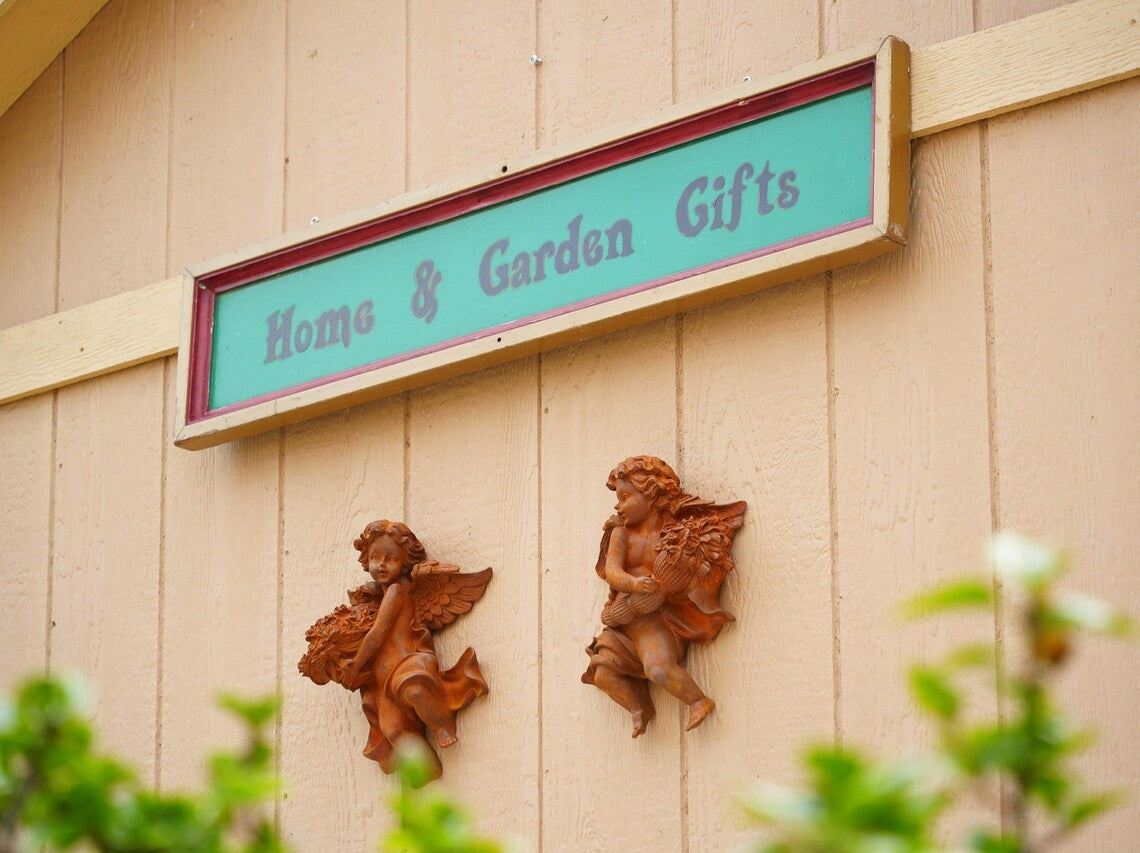 Metal Handmade Cast Iron Angel Wall Decor 12"x9" Vintage Garden Gift Sculpture