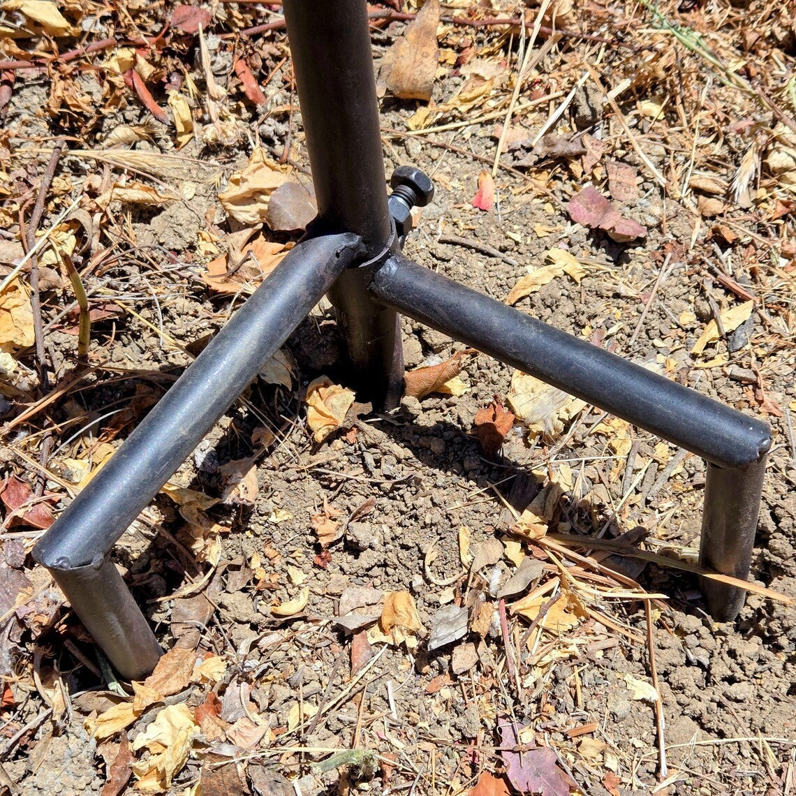 Rustic 12ft Garden Stake with Three Swaying Cardinal Birds - Large Outdoor Yard