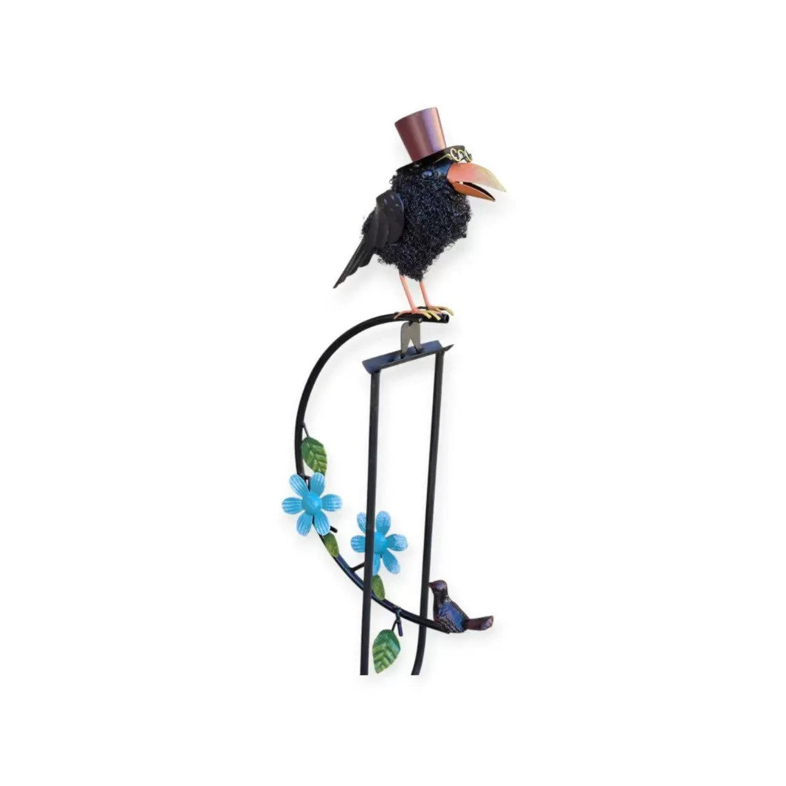 Metal Owl Cardinal Hummingbird Pink Pig Horse Crow Garden Balancing Rocker Stake
