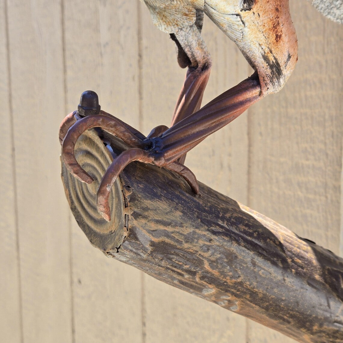 Metal Owl Wall Sculpture 21"x18" Handcrafted Outdoor Garden Art Decor for Yard