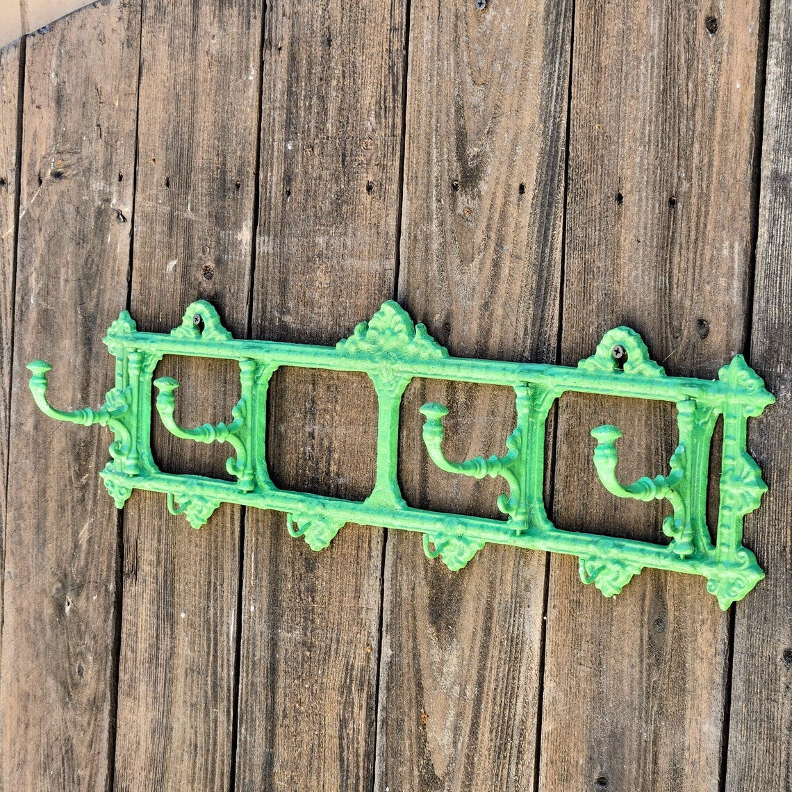 Cast Iron French Folding Coat Hook Rack – Vintage Wall Mounted Hanger for Hats